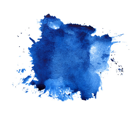 Blue watercolor splash background for logo or text