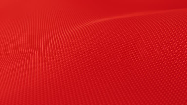 3d Abstract Shiny Surface - Motion Background - Red Loopable stock video