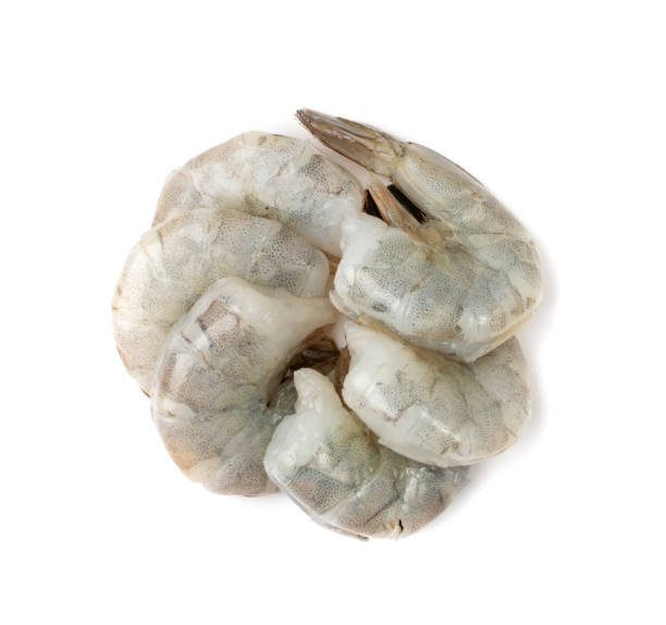 istock Fresh Shrimp Tails Isolated 1415344677