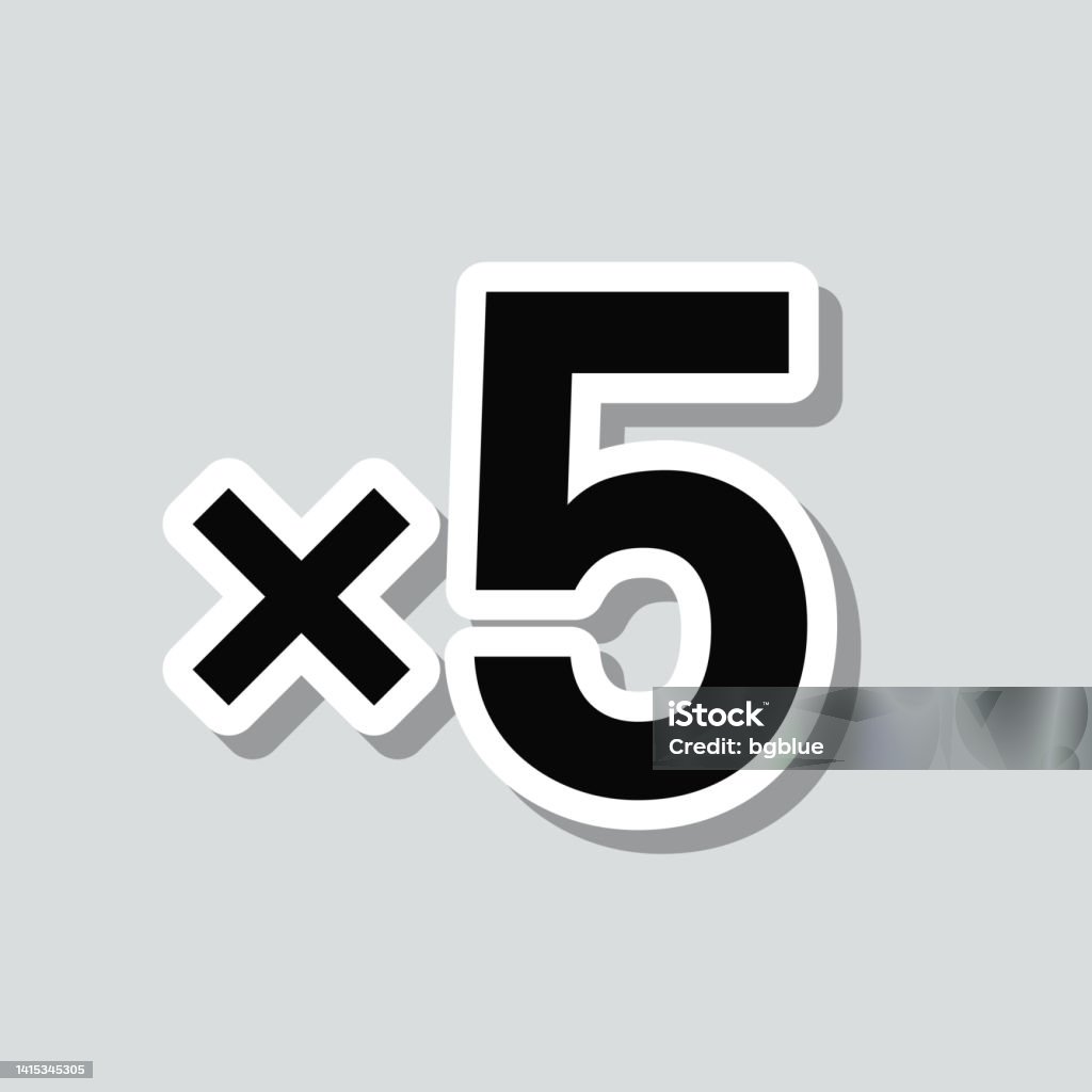 Vetores de X5 Cinco Vezes Adesivo De Ícone No Fundo Cinza e mais Vetores de X5 Cinco Vezes Adesivo De Ícone No Fundo Cinza e mais