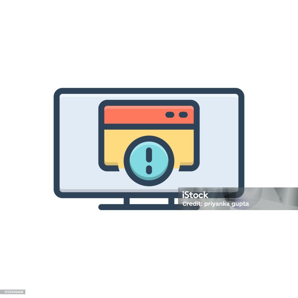 Error Exclamation Stock Illustration - Download Image Now - Computer ...
