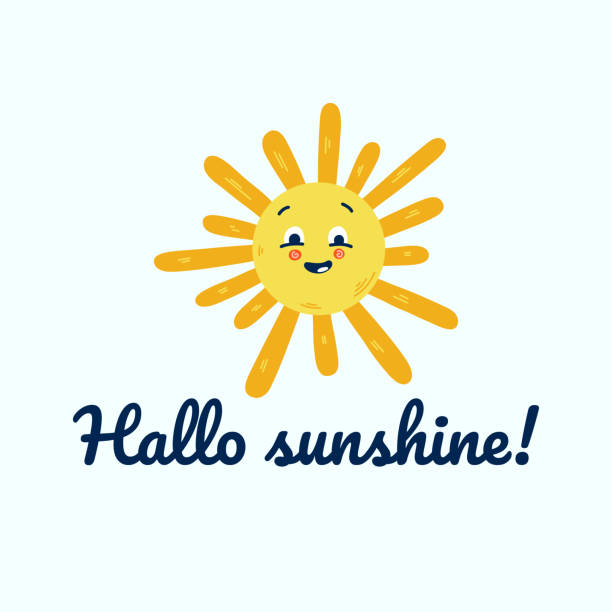 istock Cute Sun with happy faces vector illustratin for kids poster 1415346407