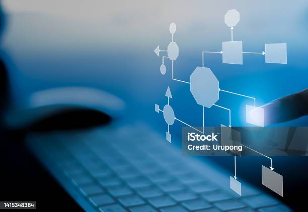 Process Analyzing Solution Strategy Process Workflow Proceeding Business Stock Photo - Download Image Now