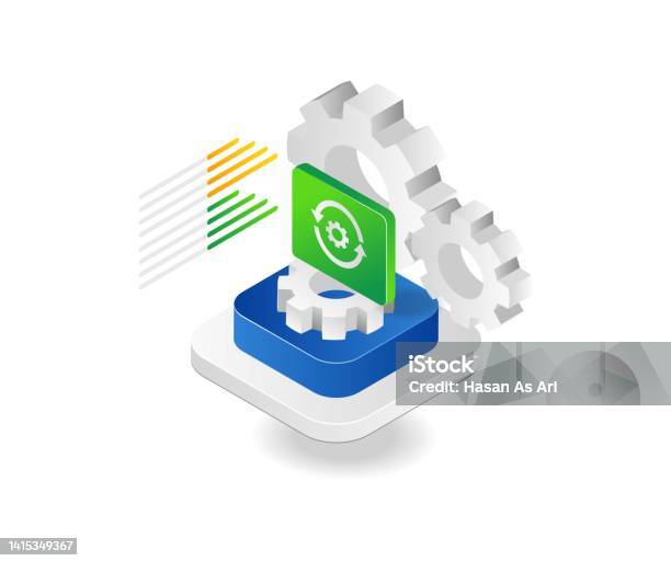 Monitor Process Logo Data Monitoring Process Symbol Stock Illustration - Download Image Now ...