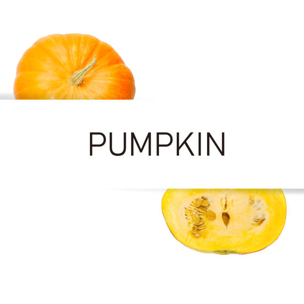 Pumpkin creative layout and composition isolated on white background. Food, healthy eating and dieting concept.