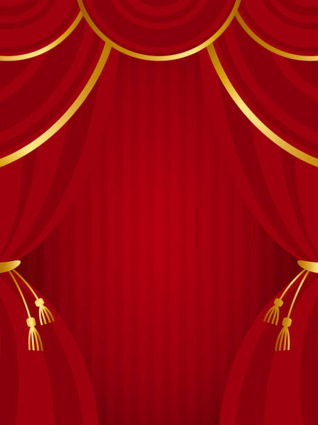 Luxury curtain background Luxury curtain background. curtain call stock illustrations