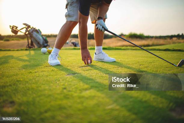 Man Playing Golf In Summer Stock Photo - Download Image Now - Active Lifestyle, Adult, Birdie - Golf