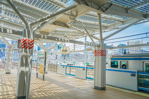 Takanawa Gateway Station Platform. Shooting Location: Tokyo metropolitan area