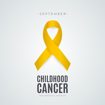 Childhood Cancer Awareness Month poster, September. Vector illustration. EPS10