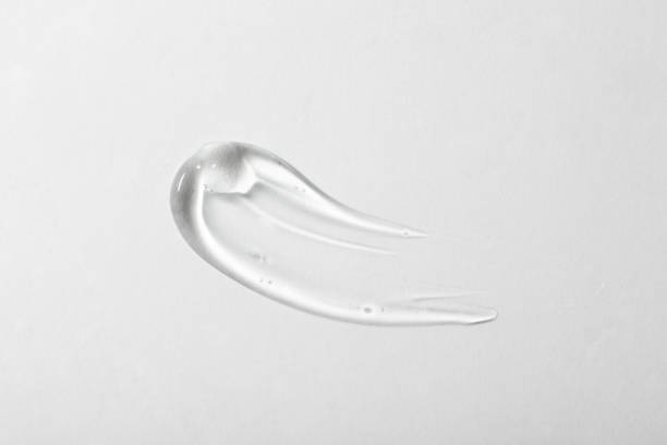 istock Sample of cosmetic gel on white background, top view 1415358024