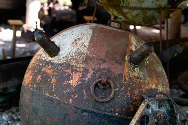 istock old rusty naval contact training mine at the exhibition 1415358077