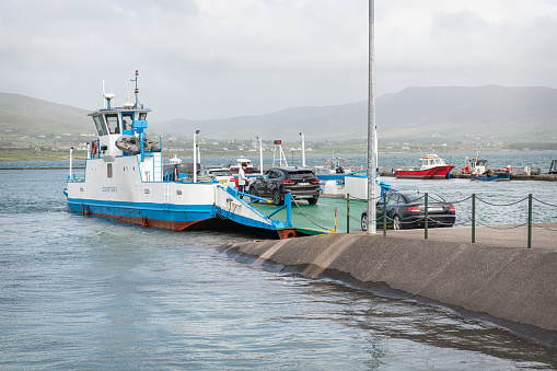 Valentia Island Ferry departing from Knightstown on Valentia Island, County Kerry, Ireland