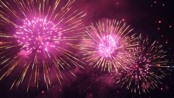istock fireworks over the city aerial view 1415370214