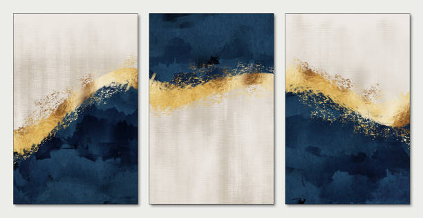 3d abstract marble wallpaper for wall decor .Resin geode and abstract art, functional art, like watercolor geode painting. golden, blue, turquoise, and gray background