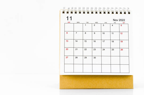 istock The November 2022 desk calendar on white background. 1415383156