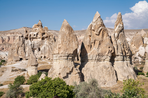 Hiking place of Sword Valley (Kiliclar Vadisi).  Fairy Chimneys in Cappadocia
