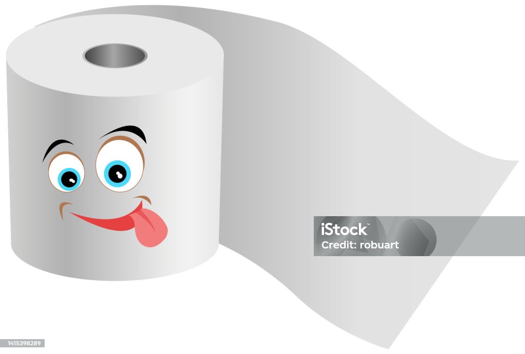 Cartone Animato Sorridente Carta Igienica Divertente Il Prodotto Di Carta  Viene Utilizzato Per Scopi Sanitari E Igienici - Immagini vettoriali stock  e altre immagini di Addetto alle pulizie - iStock