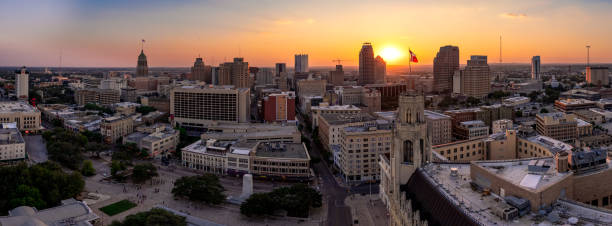 istock Panoramic of Downtown San Antonio at Sunset 1415401527