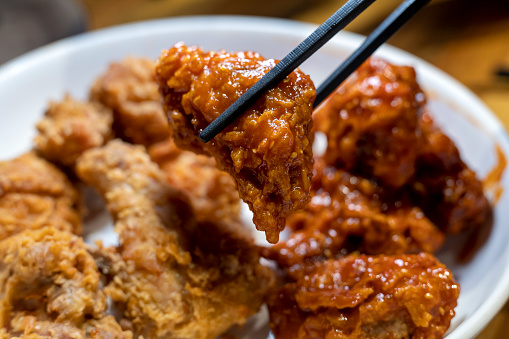 Korean fried chicken, usually called chikin in Korea, refers to a variety of fried chicken dishes created in South Korea, including the basic huraideu-chicken and spicy yangnyeom chicken.