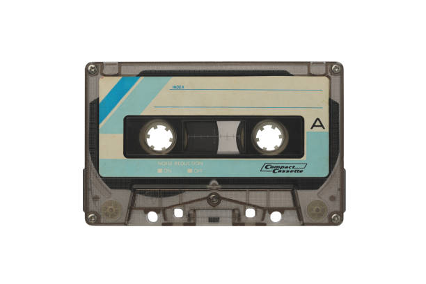 istock Retro Audio Cassette Tape on the White Background 1415407705