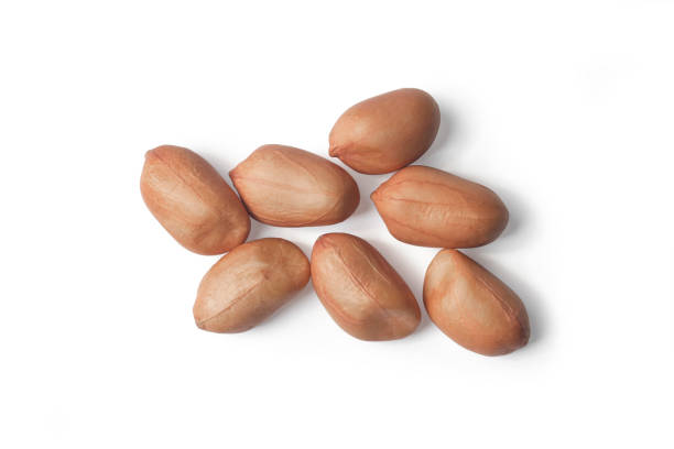istock Close-up of peanut on white background 1415407733