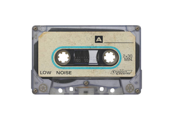 istock Retro Audio Cassette Tape on the White Background 1415407833