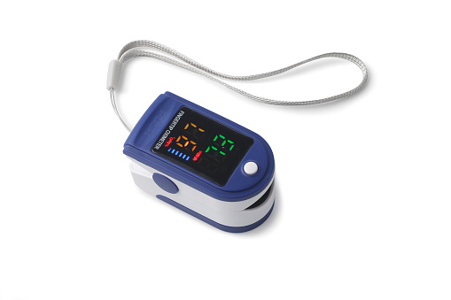 Pulse oxygen meter is a device for measuring the amount of oxygen in the blood on the finger