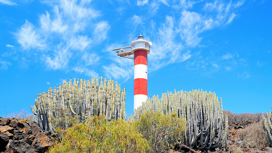 View of the lighthouse of Punta de La Rasca, Tenerife, Canary Islands