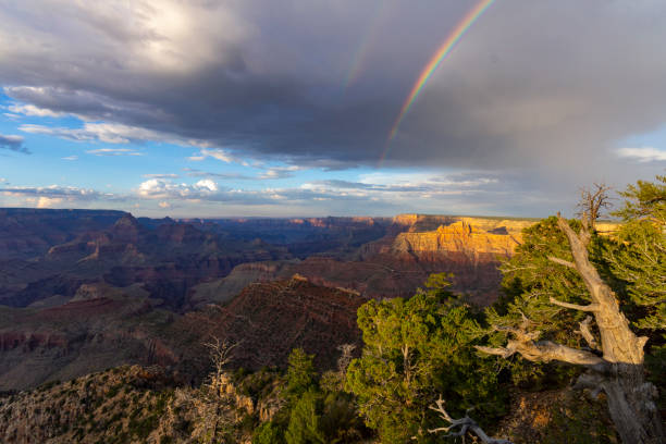 istock Double rainbow over the grand canyon - USA 1415414927