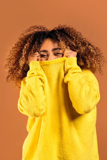 istock Cute Afro Woman in Studio 1415416184
