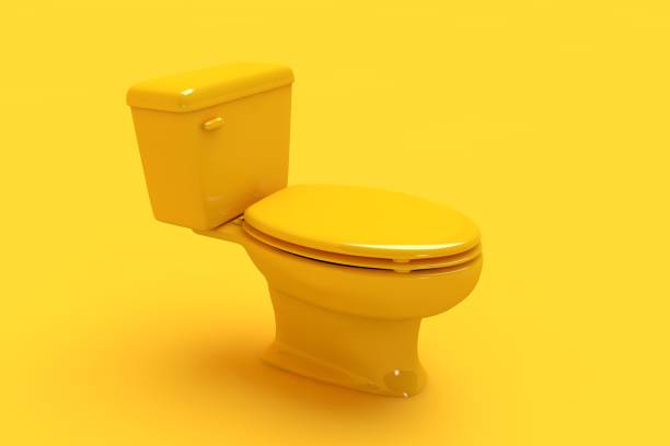 istock Yellow ceramic toilet 1415425153