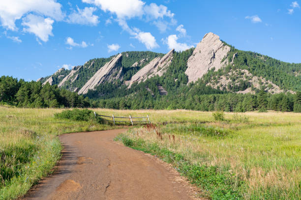 Flatiron Peaks near Boulder, Colorado Colorado stock photo