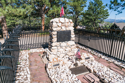 Golden, Colorado - August 8, 2022: Gravesite of soldier, buffalo hunter and wild west showman William Frederick \