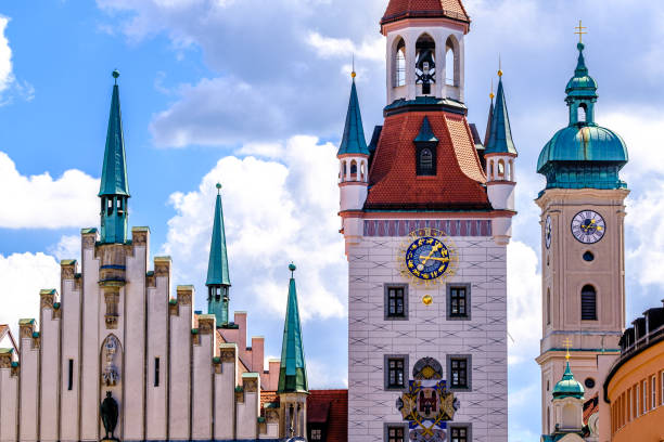 old city hall in munich - bavaria stock photo