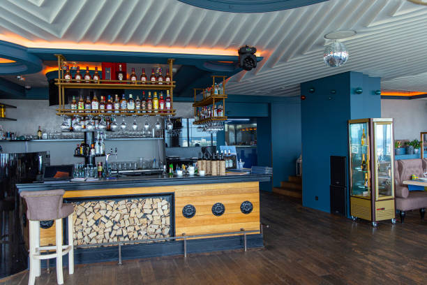 istock Interior of modern loft-style bar 1415436373