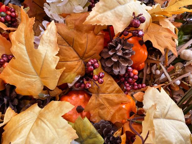 istock Colorful Fall Leaves Background - Add Autumn Text 1415444775
