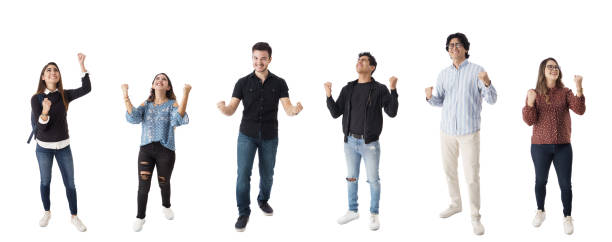 istock Latin students standing and gesturing with arms 1415447532