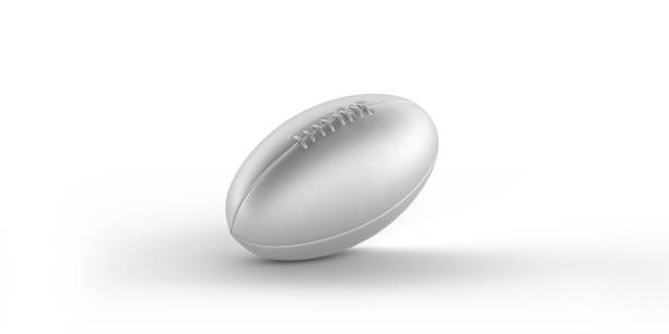 Rugby Player with a white uniform on a black and white background looking like a super hero.