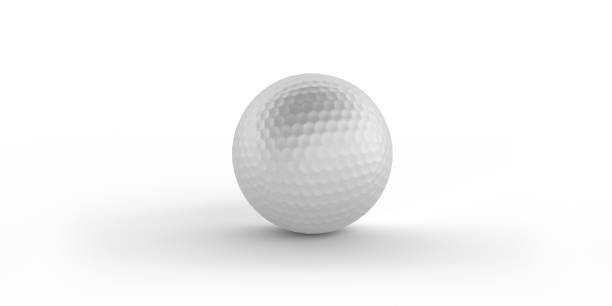 istock Golf ball isolated on white background with shadow 1415448736