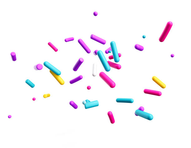 istock flying decorative sprinkles in many colors isolated on white 3d illustration 1415452721