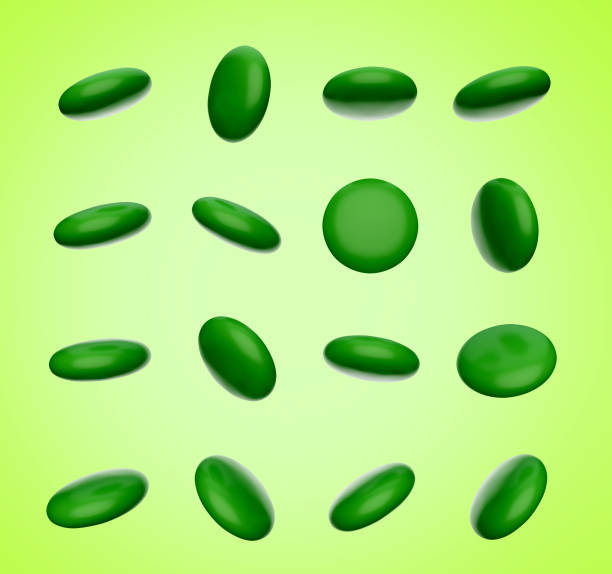 Falling candy gems isolated on green background isolated on white. 3d illustration