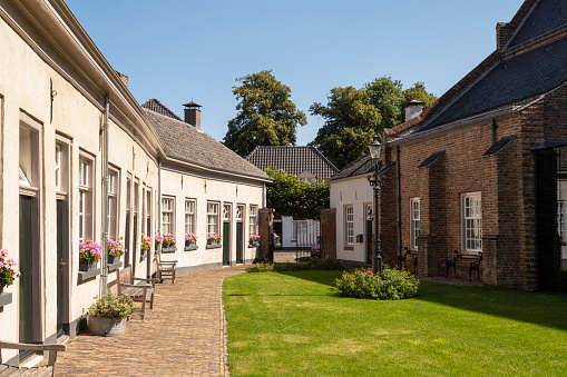 Courtyard behind the guest house church in the center of Doesburg.