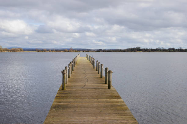 istock wooden bridge on the lake 1415458776