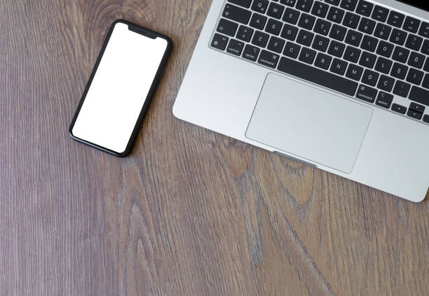 istock Laptop and smartphone screen. Blank screen 1415461625