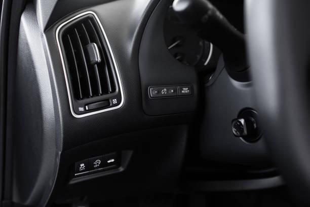 istock details of stylish car interior, leather interior 1415473861