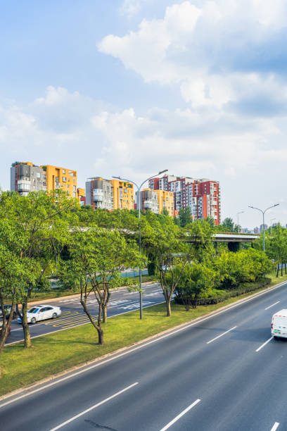 istock Sunny day: modern city of Chengdu 1415477242