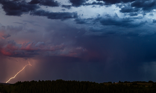 A lightning storm struck Cochrane Alberta on Friday august 9th 2022