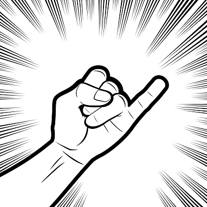 Design Vector Art Illustration.
An original illustration of a Pinky-Swear or Pinky Promise, showing the little finger in comics effects lines background.