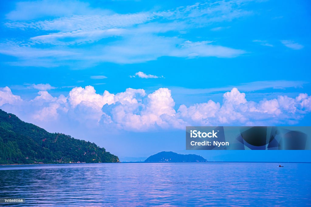 Biwa lake in summer I took this pic by Sony α7c and edited in Lightroom. Beach Stock Photo