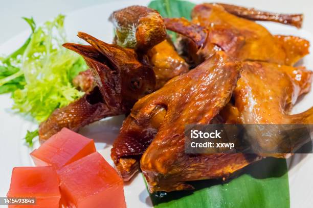 Closeup Of Cantonese Siu Mei Roast Squab Stock Photo - Download Image Now - Abundance, Animal, Asian Food
